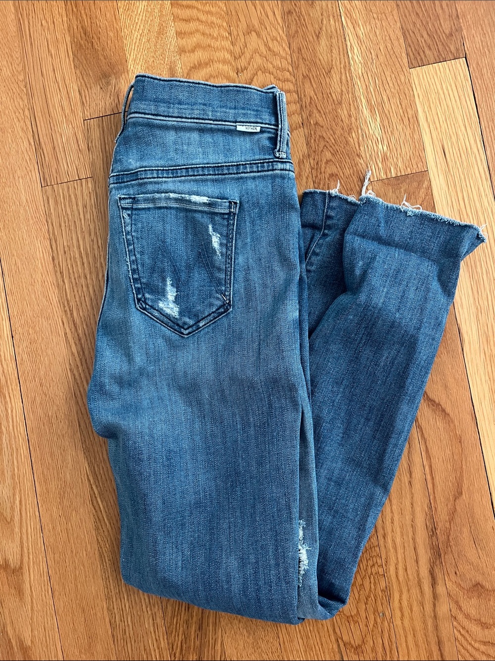 NWT Mother the Stunner ankle Fray Grafiti Girl